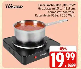 Marktkauf Tristar einzelkochplatte „kp-6151“ Angebot
