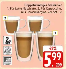 Marktkauf Doppelwandiges gläser-set für latte macchiato Angebot