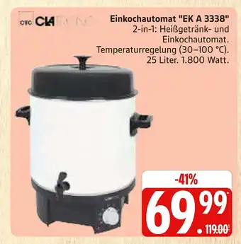 Marktkauf Clatronic einkochautomat ek a 3338 Angebot