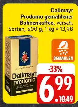 Edeka Dallmayr prodomo gemahlener bohnenkaffee Angebot