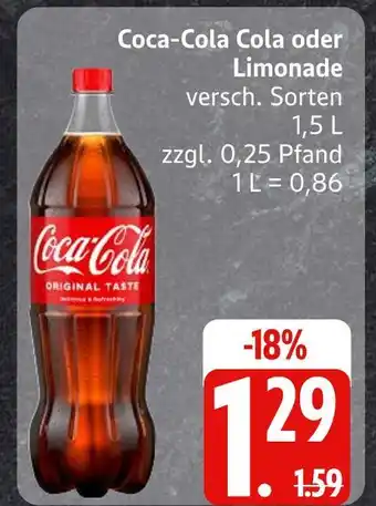 Edeka Coca-cola cola oder limonade Angebot