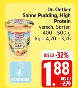 Edeka Dr. oetker sahne pudding, high protein Angebot