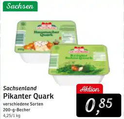 KONSUM Sachsenland Pikanter Quark Angebot