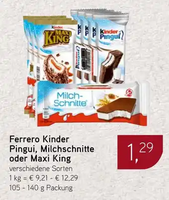Dornseifer Ferrero Kinder Pingui, Milchschnitte oder Maxi King Angebot