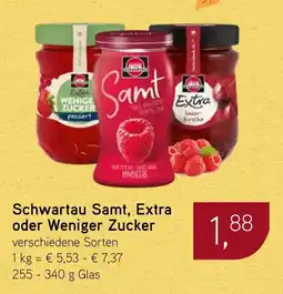 Dornseifer Schwartau Samt, Extra oder Weniger Zucker Angebot
