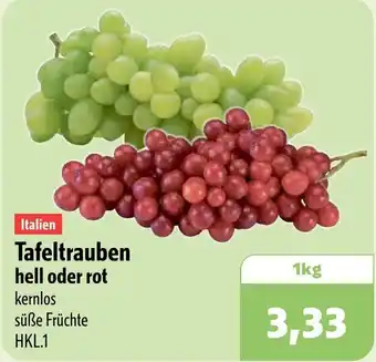 Aktiv Irma Tafeltrauben hell oder rot Angebot