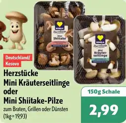 Aktiv Irma Herzstücke Mini Kräuterseitlinge oder Mini Shiitake-Pilze Angebot
