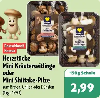 Aktiv Irma Herzstücke Mini Kräuterseitlinge oder Mini Shiitake-Pilze Angebot