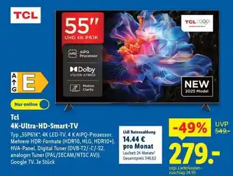Lidl TCL 4K-Ultra-HD-Smart-TV Angebot
