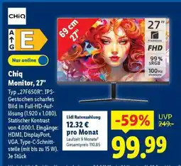 Lidl Chiq Monitor, 27 Angebot