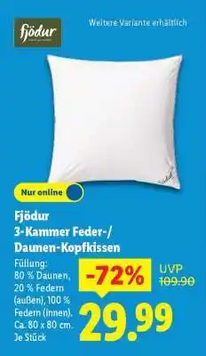 Lidl Fjödur 3-Kammer Feder-/Daunen-Kopfkissen Angebot