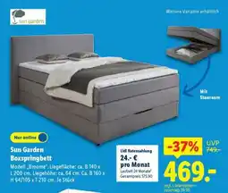 Lidl sun garden Boxspringbett Angebot