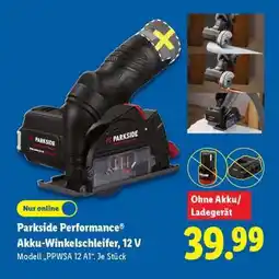 Lidl PARKSIDE PERFORMANCE Akku-Winkelschleifer 12 V Angebot