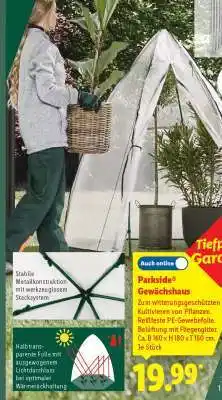 Lidl PARKSIDE Gewächshaus Angebot