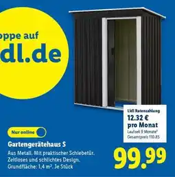Lidl Gartengerätehaus S Angebot