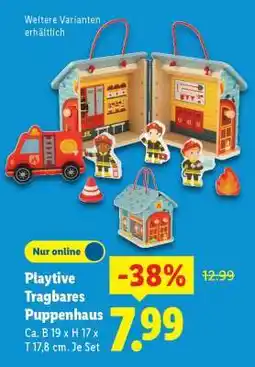 Lidl Playtive Tragbares Puppenhaus Angebot