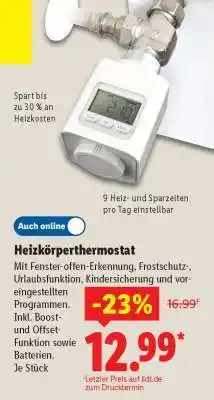 Lidl Heizkörperthermostat Angebot