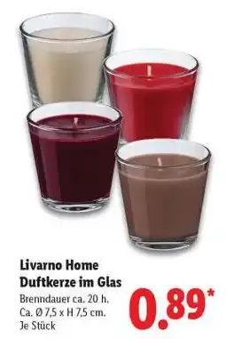 Lidl Livarno Home Duftkerze im Glas Angebot