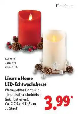 Lidl LIVARNO home LED-Echtwachskerze Angebot