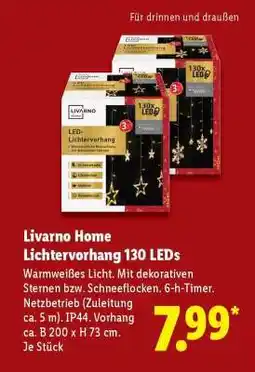 Lidl Livarno Home Lichtervorhang 130 LEDs Angebot