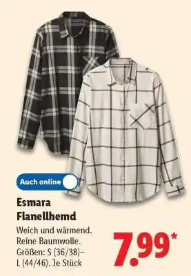 Lidl Esmara Flanellhemd Angebot