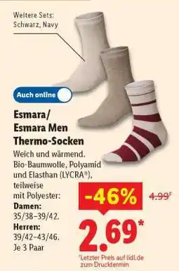 Lidl Esmara/Esmara Men Thermo-Socken Angebot