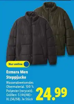 Lidl Esmara Men Steppjacke Angebot