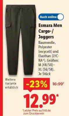 Lidl Esmara Men Cargo-/Joggers Angebot