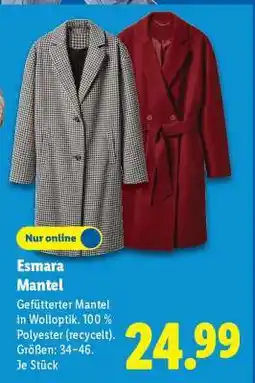 Lidl Esmara Mantel Angebot