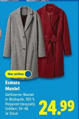 Lidl Esmara Mantel Angebot