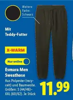 Lidl Esmara Men Sweathose Angebot