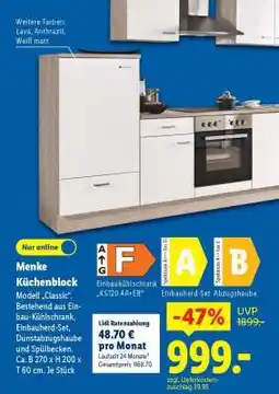 Lidl Menke Küchenblock Angebot