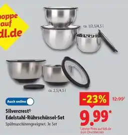 Lidl Silvercrest Edelstahl-Rührschüssel-Set Angebot