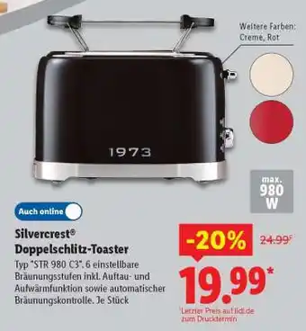 Lidl SILVERCREST Doppelschlitz-Toaster Angebot