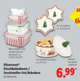 Lidl Silvercrest Frischhaltedosen-/Servierteller-Set/Keksdose Angebot