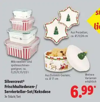 Lidl Silvercrest Frischhaltedosen-/Servierteller-Set/Keksdose Angebot