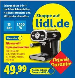 Lidl SILVERCREST Espressomaschine Angebot