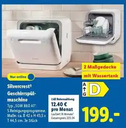 Lidl Silvercrest Geschirrspülmaschine Angebot
