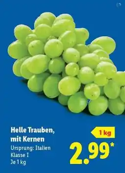 Lidl Helle Trauben, mit Kernen Angebot