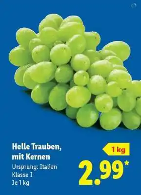 Lidl Helle Trauben, mit Kernen Angebot