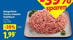 Lidl Metzgerfrisch Frisches Schweine­ Hackfleisch Angebot