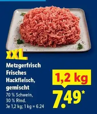 Lidl Metzgerfrisch Frisches Hackfleisch gemischt Angebot