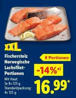 Lidl Fischerstolz Norwegische Lachsfilet-Portionen Angebot
