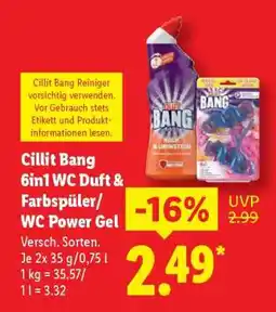 Lidl Cillit Bang 6in1 WC Duft & Farbspüler/ WC Power Gel Angebot