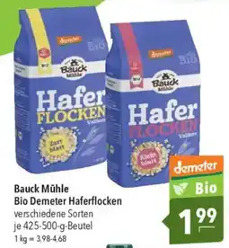 CITTI Markt Bauck Mühle Bio Demeter Haferflocken Angebot
