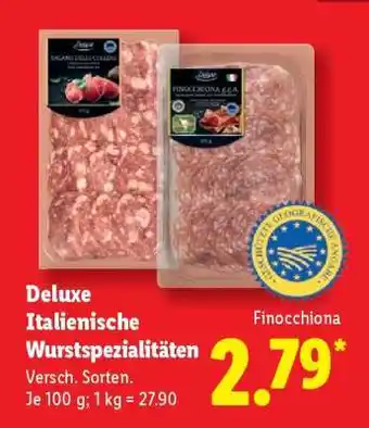 Lidl Deluxe Italienische Wurstspezialitäten Angebot