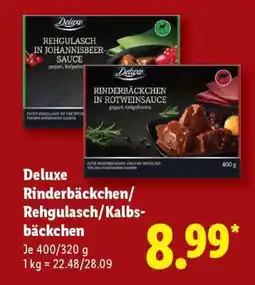 Lidl Deluxe Rinderbäckchen/Rehgulasch/Kalbsbäckchen Angebot