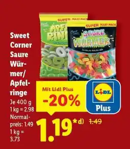 Lidl Sweet Corner Saure Würmer/Apfelringe Angebot