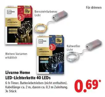 Lidl Livarno Home LED-Lichterkette 40 LEDs Angebot