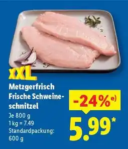 Lidl Metzgerfrisch Frische Schweineschnitzel Angebot